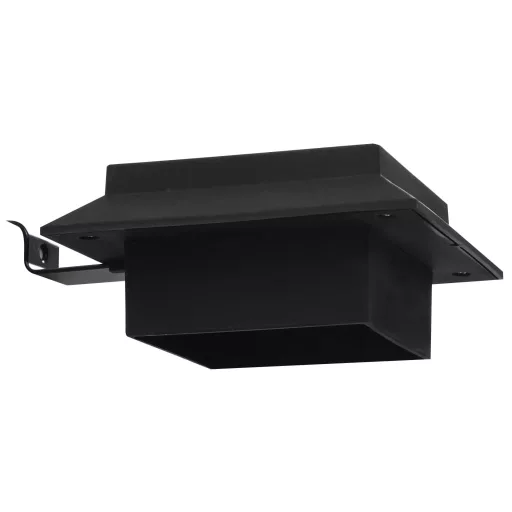 6 db négyszögletes fekete kültéri napelemes LED lámpa, 12 cm