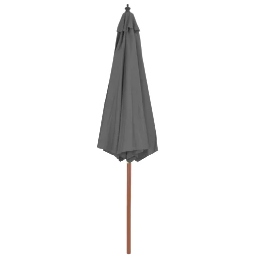 Antracitszürke kültéri napernyő farúddal 300 cm