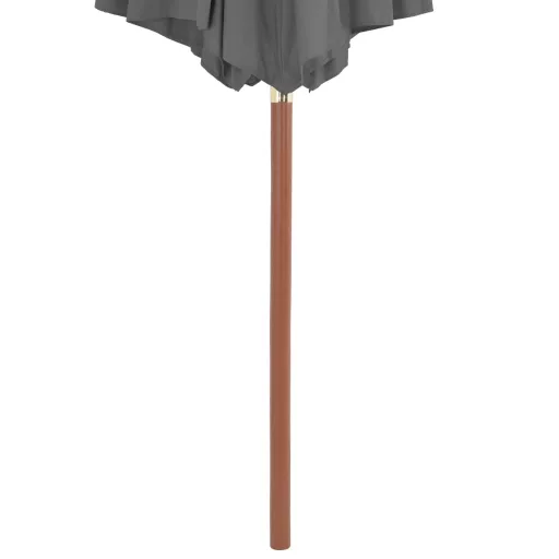 Antracitszürke kültéri napernyő farúddal 300 cm