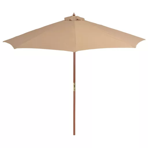 Tópszínű kültéri napernyő farúddal 300 cm