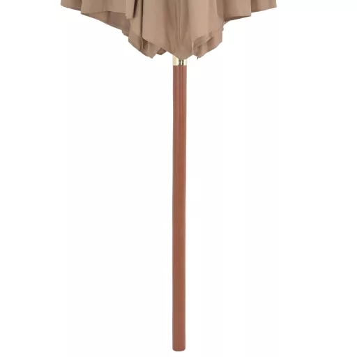 Tópszínű kültéri napernyő farúddal 300 cm