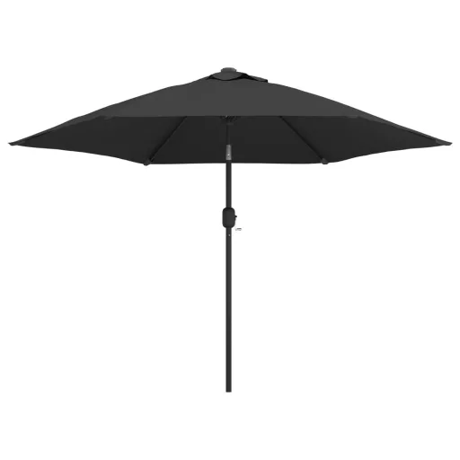 Antracitszürke kültéri napernyő fémrúddal, 300 cm átmérőjű
