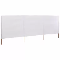 Fehér szövet 3-paneles szélellenző 400 x 120 cm