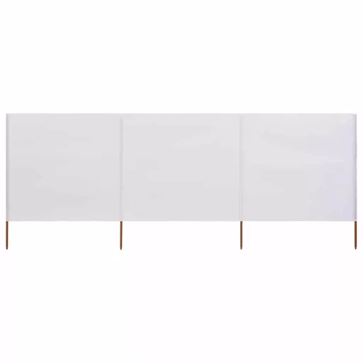 Fehér szövet 3-paneles szélellenző 400 x 120 cm