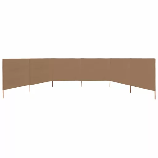 Tópszínű 6-paneles szövet szélellenző 800 x 80 cm