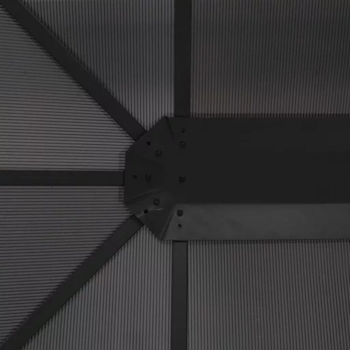 Fekete pavilon alumínium tetővel 4 x 3 x 2,6 m