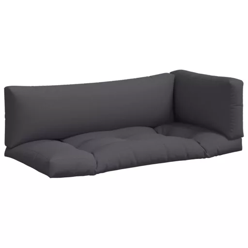 3 db szürke szövet raklappárna