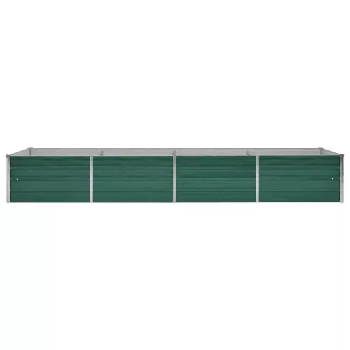 Zöld horganyzott acél kerti magaságyás 320 x 80 x 45 cm