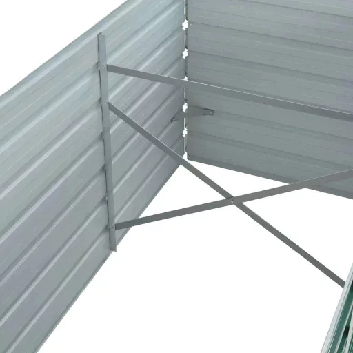 Zöld horganyzott acél kerti magaságyás 320 x 80 x 45 cm