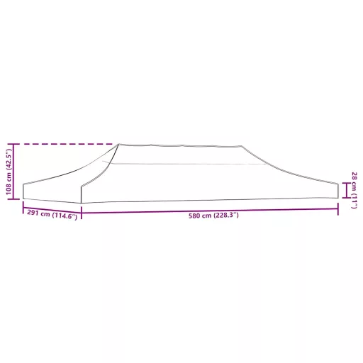 Antracitszürke tető partisátorhoz 3 x 6 m