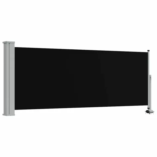Fekete behúzható oldalsó terasz napellenző 100 x 300 cm