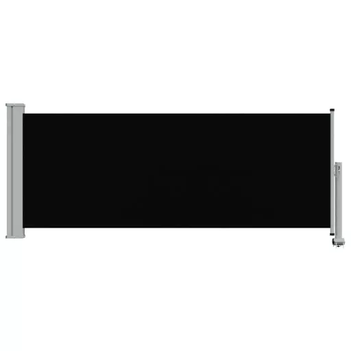 Fekete behúzható oldalsó terasz napellenző 100 x 300 cm