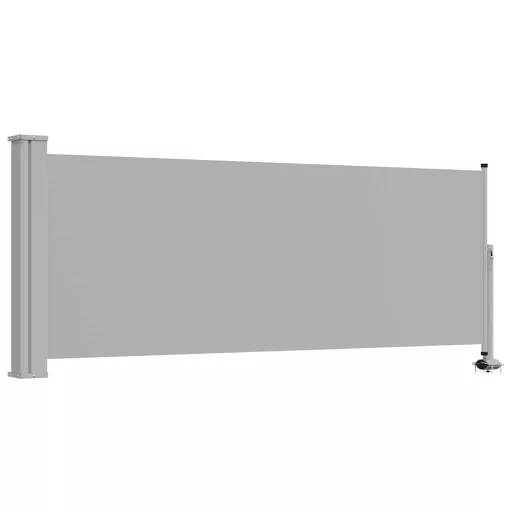 Szürke behúzható oldalsó terasz napellenző 100 x 300 cm