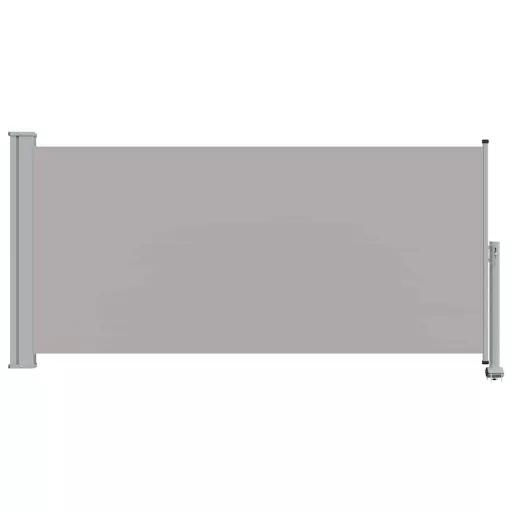 Szürke behúzható oldalsó terasz napellenző 120 x 300 cm