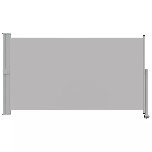 Szürke behúzható oldalsó terasz napellenző 140 x 300 cm