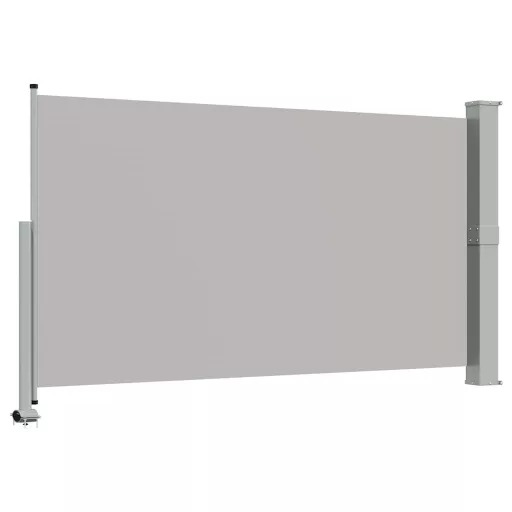 Szürke behúzható oldalsó terasz napellenző 140 x 300 cm
