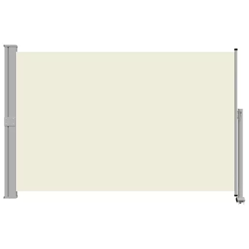 Krémszínű behúzható oldalsó terasz napellenző 160 x 300 cm