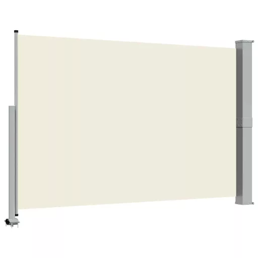 Krémszínű behúzható oldalsó terasz napellenző 160 x 300 cm