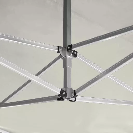 Krémszínű összecsukható alumínium rendezvénysátor 4,5 x 3 m