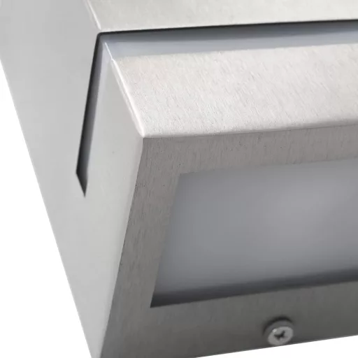 2 db ezüstszínű négyszögű kültéri fali lámpa 35 W