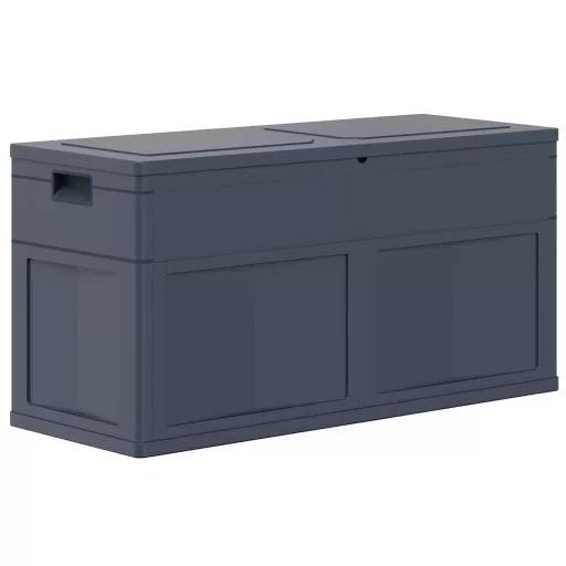 Fekete kerti tárolóláda 320 L