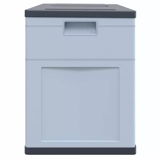 Szürke/fekete kerti tárolóláda 320 L
