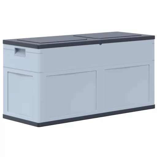 Szürke/fekete kerti tárolóláda 320 L