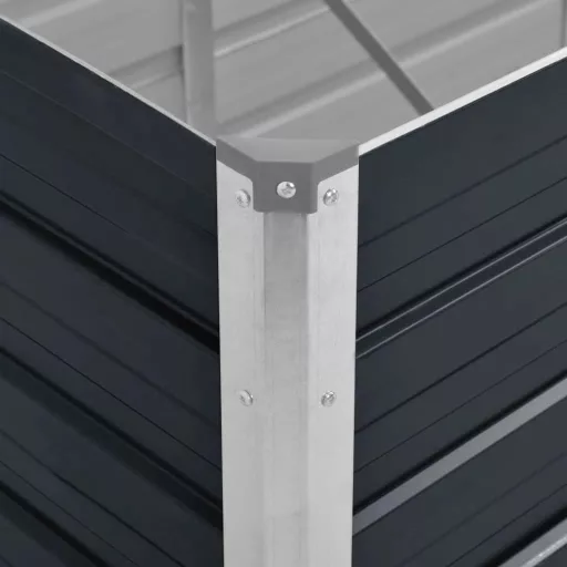 Antracitszürke horganyzott acél kerti magaságyás 100x40x45 cm