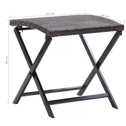 Barna összecsukható polyrattan ülőke