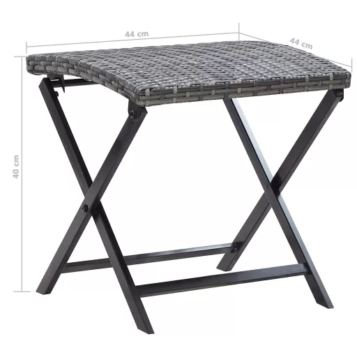 Szürke összecsukható polyrattan ülőke