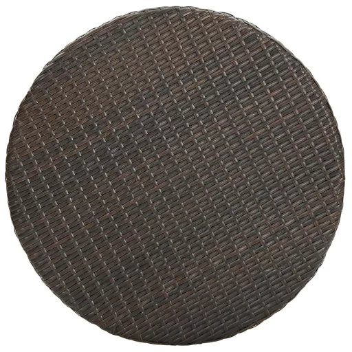 Barna polyrattan kerti asztal 60,5 x 106 cm