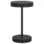 Fekete polyrattan kerti asztal 60,5 x 106 cm