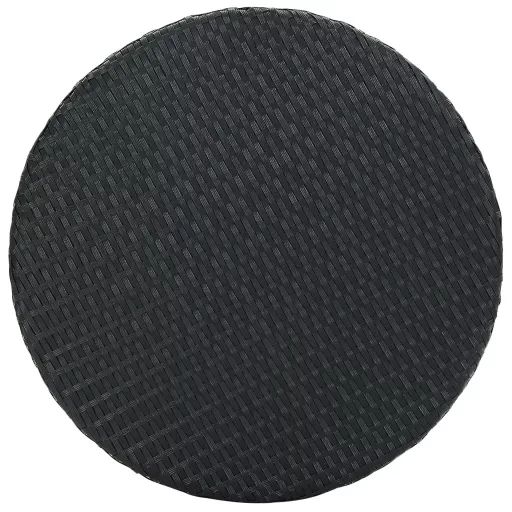 Fekete polyrattan kerti asztal 60,5 x 106 cm