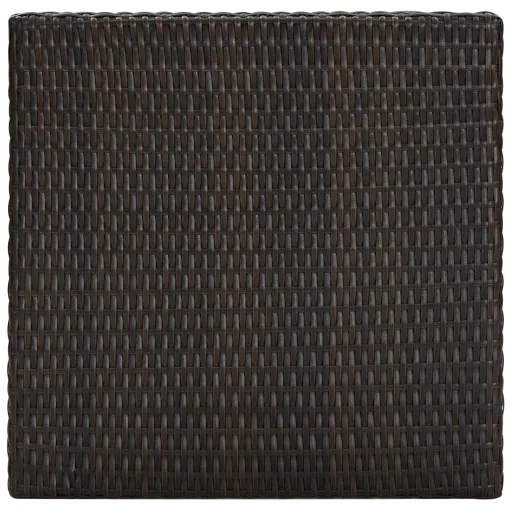 Barna polyrattan kerti bárasztal 60,5 x 60,5 x 110,5 cm