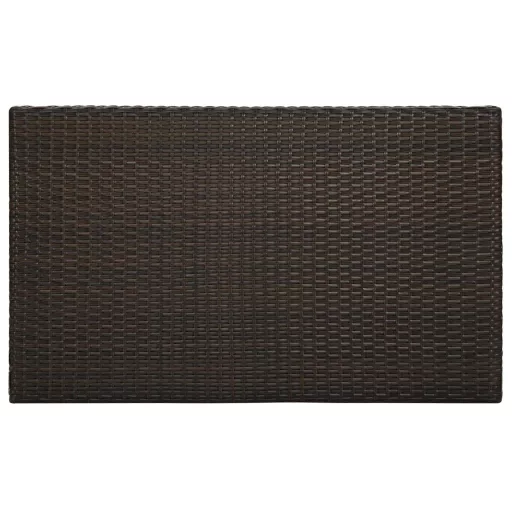 Barna polyrattan kerti bárasztal 100 x 60,5 x 110,5 cm