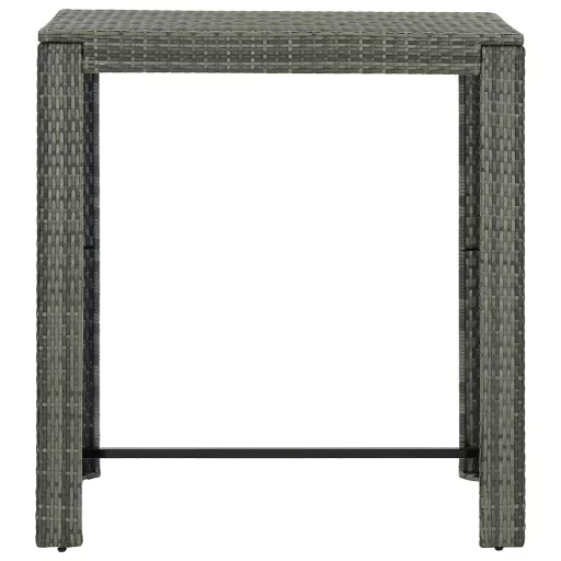 Szürke polyrattan kerti bárasztal 100 x 60,5 x 110,5 cm