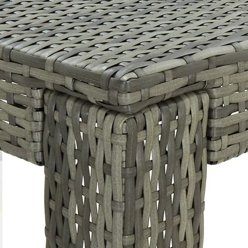 Szürke polyrattan kerti bárasztal 100 x 60,5 x 110,5 cm