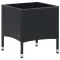 Fekete polyrattan kerti asztal 40 x 40 x 45 cm