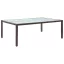 Barna polyrattan kültéri étkezőasztal 200 x 150 x 74 cm