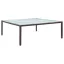 Barna polyrattan kerti étkezőasztal 200 x 200 x 74 cm