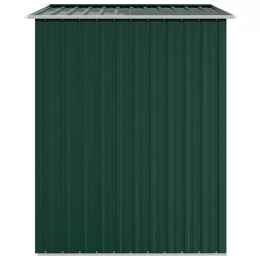 Zöld horganyzott acél kerti fészer 205 x 129 x 183 cm