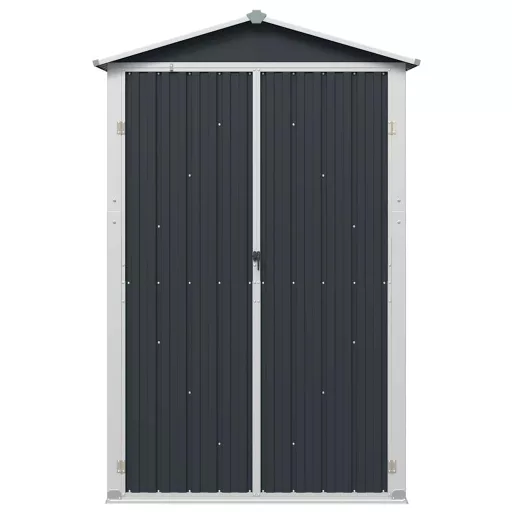 Antracitszürke horganyzott acél kerti fészer 116x45x175 cm