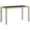 Bézs polyrattan kerti asztal 123 x 60 x 74 cm