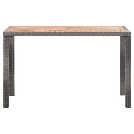 Antracitszürke és barna akácfa kerti asztal 123 x 60 x 74 cm