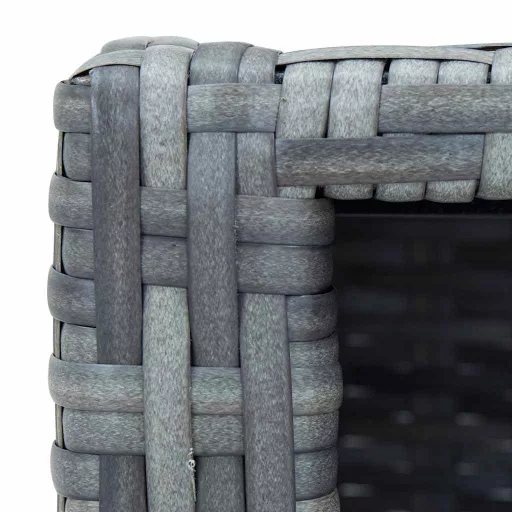 Szürke polyrattan spa fellépő 92 x 45 x 25 cm