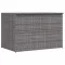Szürke polyrattan kerti tárolóláda 150 x 100 x 100 cm