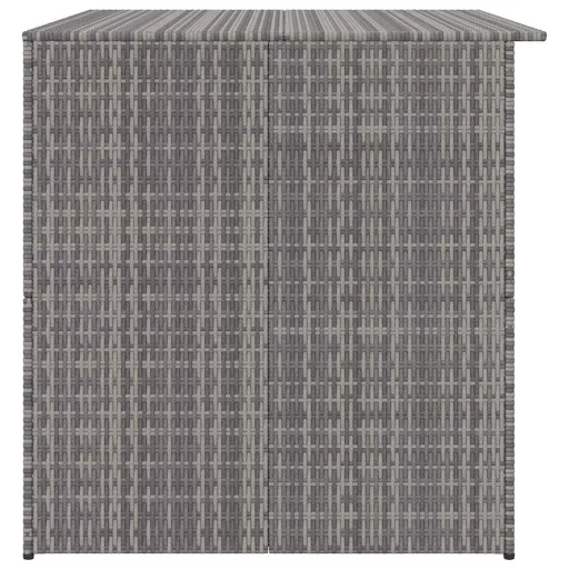 Szürke polyrattan kerti tárolóláda 150 x 100 x 100 cm