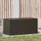 Barna polyrattan kerti tárolóláda 100 x 50 x 50 cm