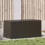 Barna polyrattan kerti tárolóláda 100 x 50 x 50 cm