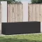Fekete polyrattan kerti tárolóláda 200 x 50 x 60 cm
